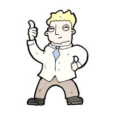 cartoon enthusiastic office man N2