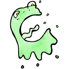 cartoon slimy ghost N22