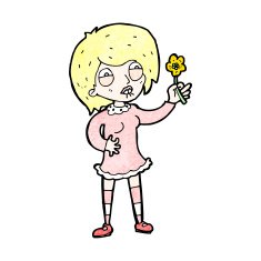 cartoon proud gardener woman N3