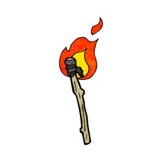 flaming torch cartoon N5