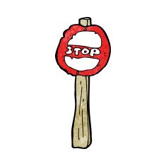 Cartoon Stop Sign N30