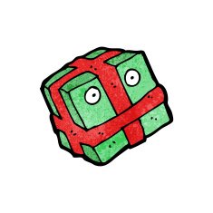 cartoon chrismas present