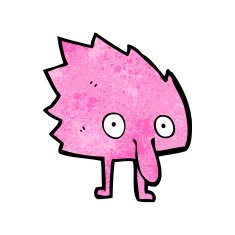 cartoon funny little monster N16