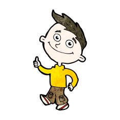 cartoon happy boy N376