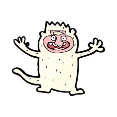 cartoon white monkey N2