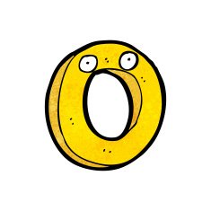 funny cartoon number zero N2