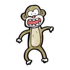 cartoon crazy monkey N27