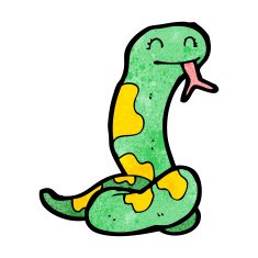 cartoon hissing snake N69