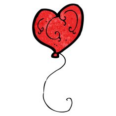 cartoon heart balloon N2