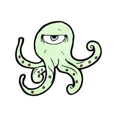 Cartoon Octopus N137