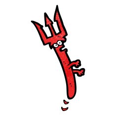 devil fork cartoon character N6