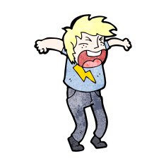 cartoon screaming blond person N2