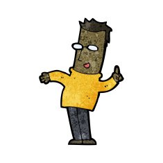 cartoon man with idea N246