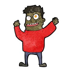 cartoon happy crazy man N2