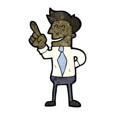 cartoon man with idea N247