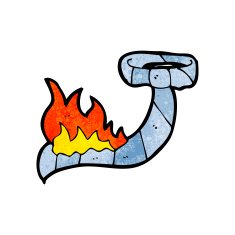 burning tie cartoon N10