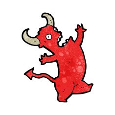 cartoon little devil N162