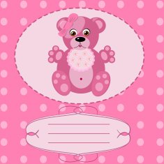 baby girl greeting card vector background