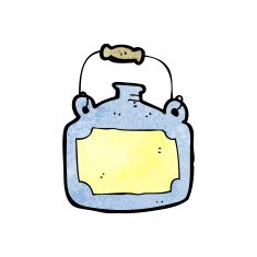 old clay bottle cartoon N4