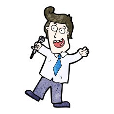 cartoon motivational speaker