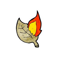 burning leaf cartoon N5