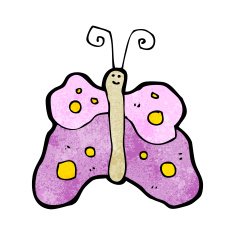 Cartoon Butterfly N136