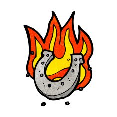 flaming horseshoe cartoon N2