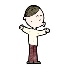 cartoon whistling boy N22