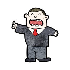 cartoon boss shouting orders N4