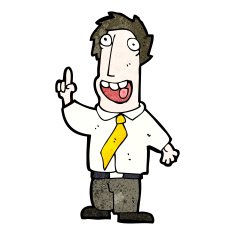cartoon businessman with idea N11