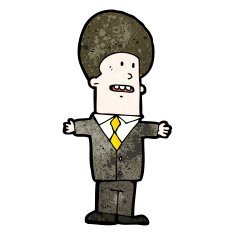 cartoon businessman in suit N12