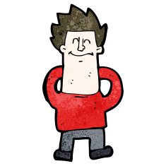 cartoon relaxed man N6