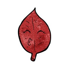 red leaf cartoon character N12