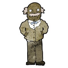 cartoon old man N45