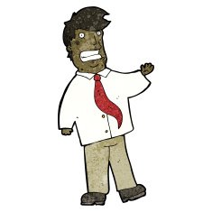 cartoon grinning salesman N5