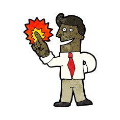 cartoon businessman with great idea N23