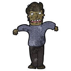 Cartoon Man Shrugging Shoulders N107