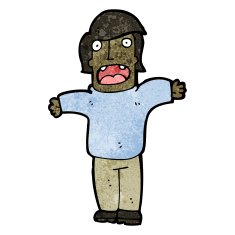 cartoon panicking man N31