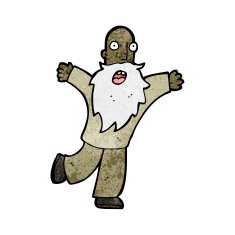 cartoon old man N46