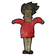 Cartoon Man Shrugging Shoulders N108
