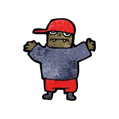 cartoon boy wearing cap N16