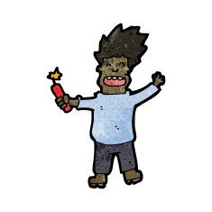 cartoon man with stick of dynamite N8