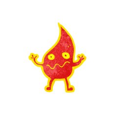 cartoon little fire spirit N7