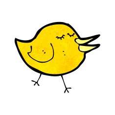 cartoon little bird N38