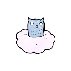 cartoon cat on cloud N5