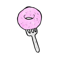 cartoon pink doughnut N10