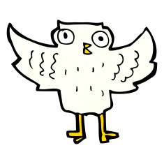 Cartoon Owl N224