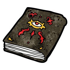 cartoon magic spell book N47