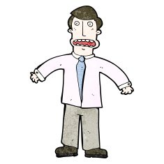 cartoon shocked man N185