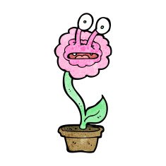 cartoon funny flower monster N2